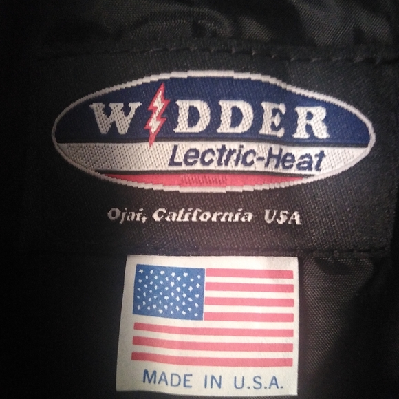 Widder Electric Heated Motorcycle Vest 42 Black Collared Made in USA Full Zip - Picture 5 of 6